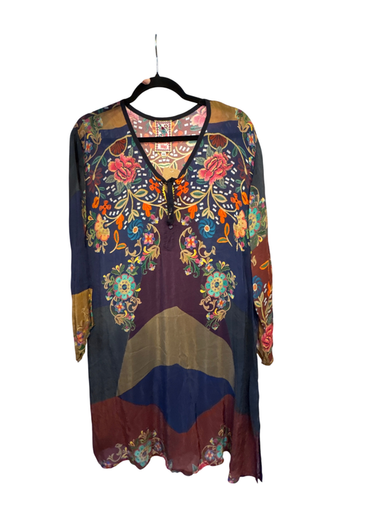 Johnny Was Floral and Block Print Tunic