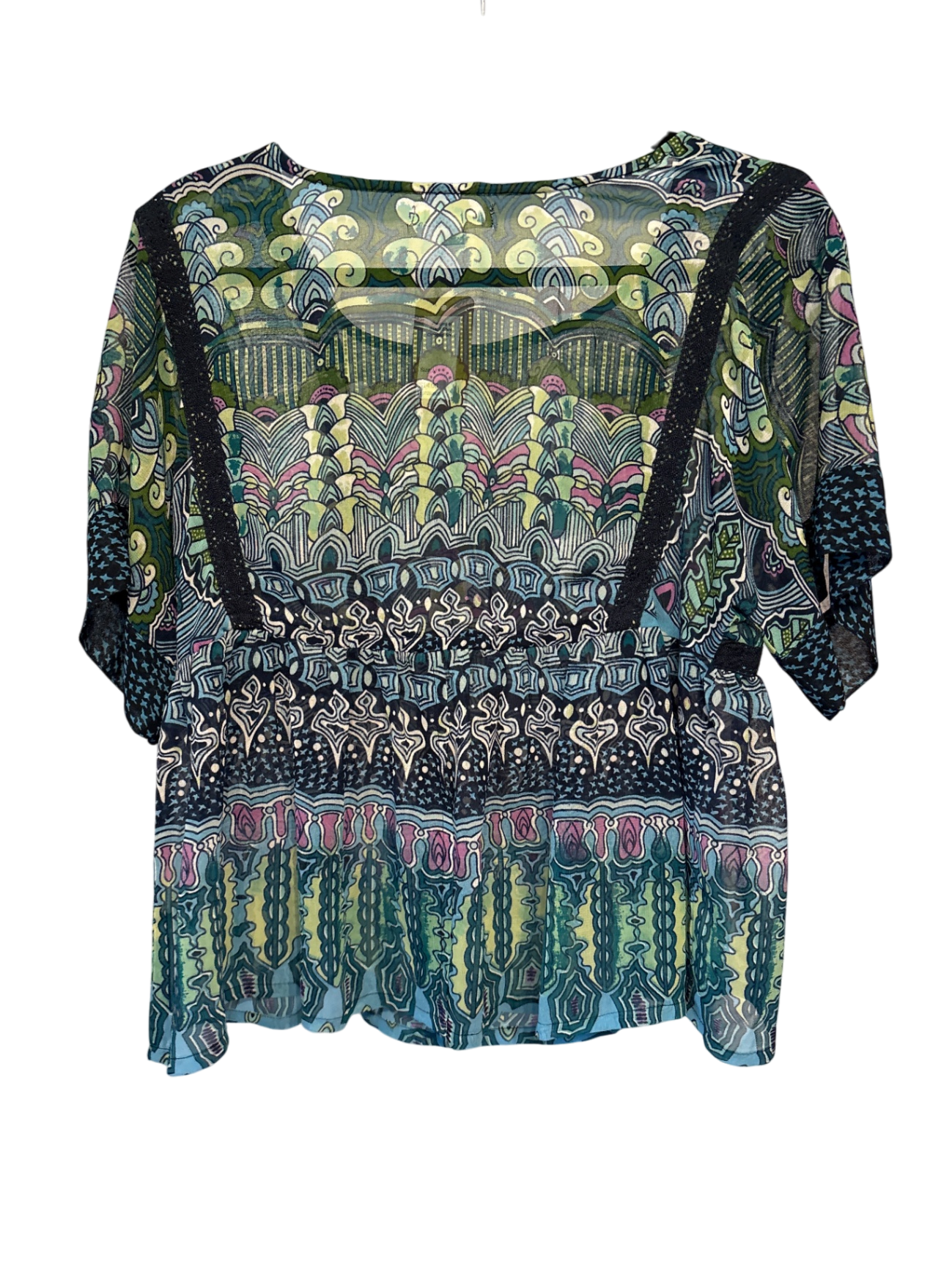 Patrons of Peace Sheer Cropped Shirt