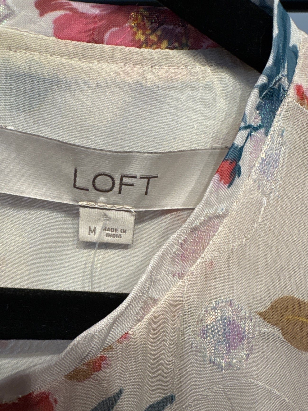 Loft Shimmer and Floral Long Sleeve