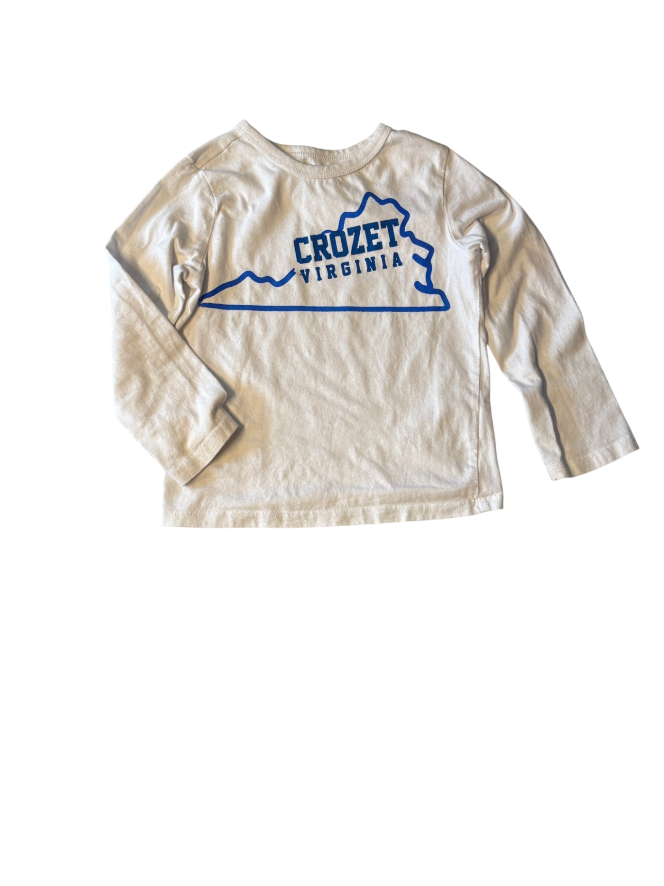 Upcycled by Hello Again - Kids Long Sleeve White with Blue VA