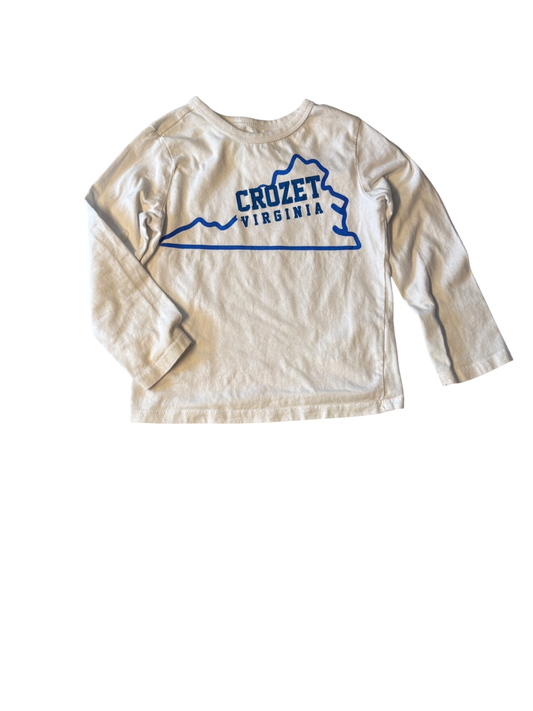 Upcycled by Hello Again - Kids Long Sleeve White with Blue VA