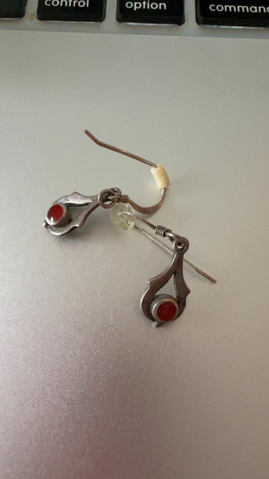 VINTAGE Silver Drop Earrings