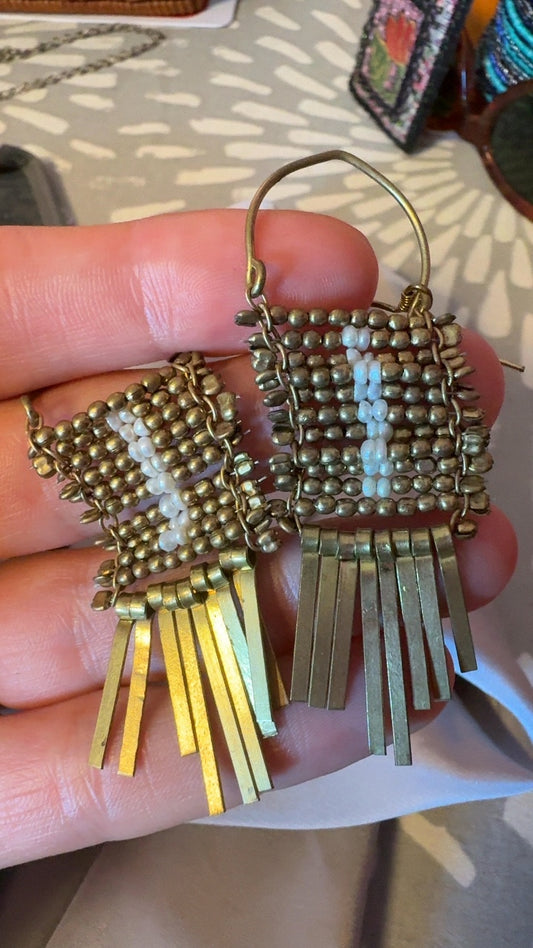 Beaded Fringe Earrings