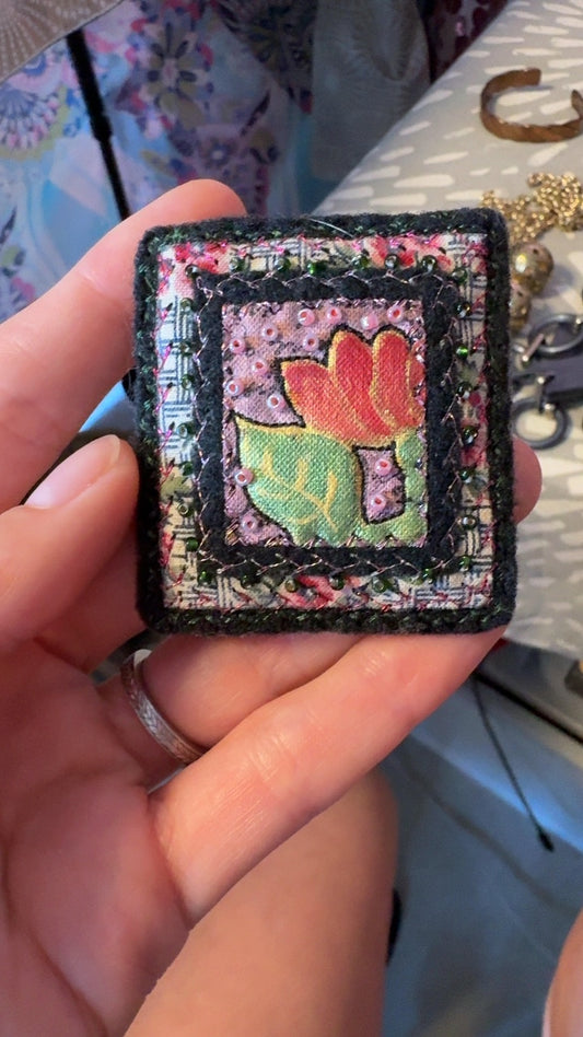 Beaded and Felt Pin