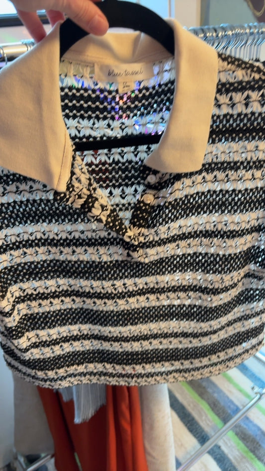Blue Tassel Shirt / Size: S