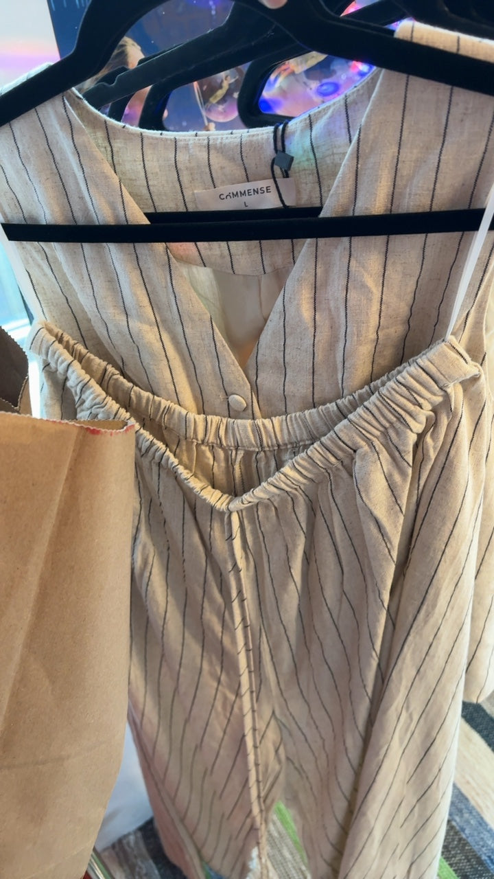 Commense Set in Pinstripe / Size: L