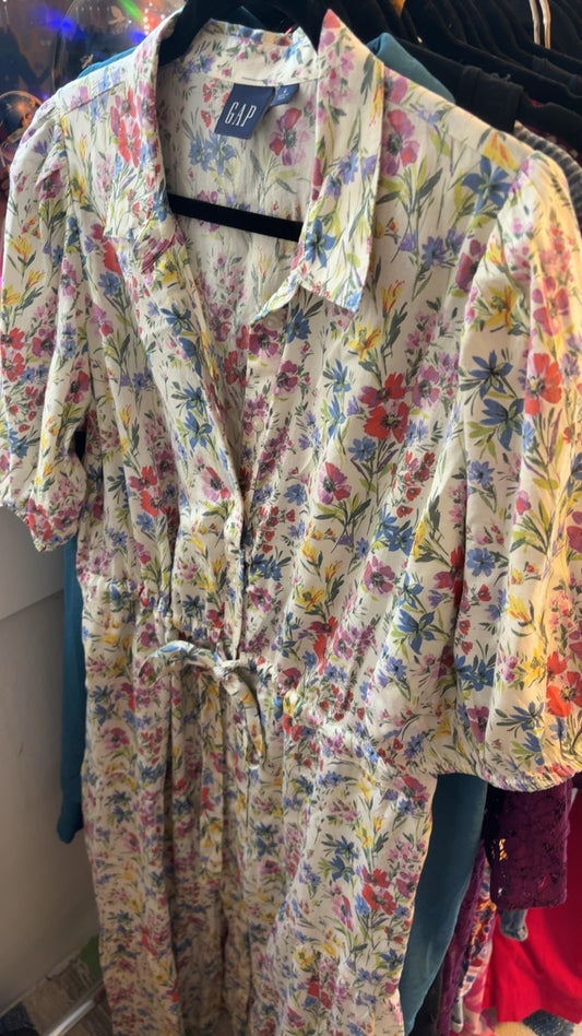 GAP Cotton Shirt Dress / Size: L