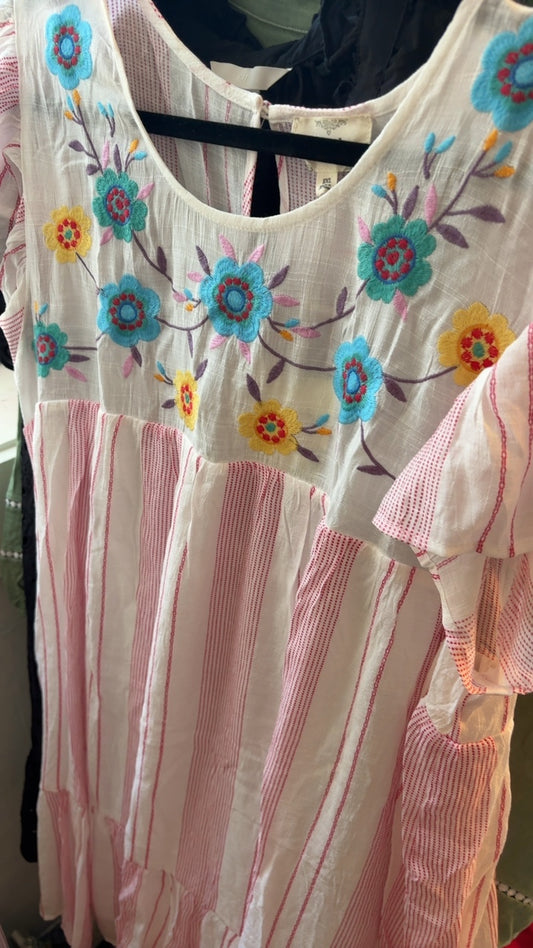 Perch Embroidered Dress / Size: XXL