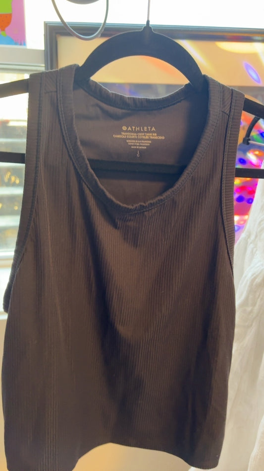 Athleta Crop Ribbed Tank / Size: L
