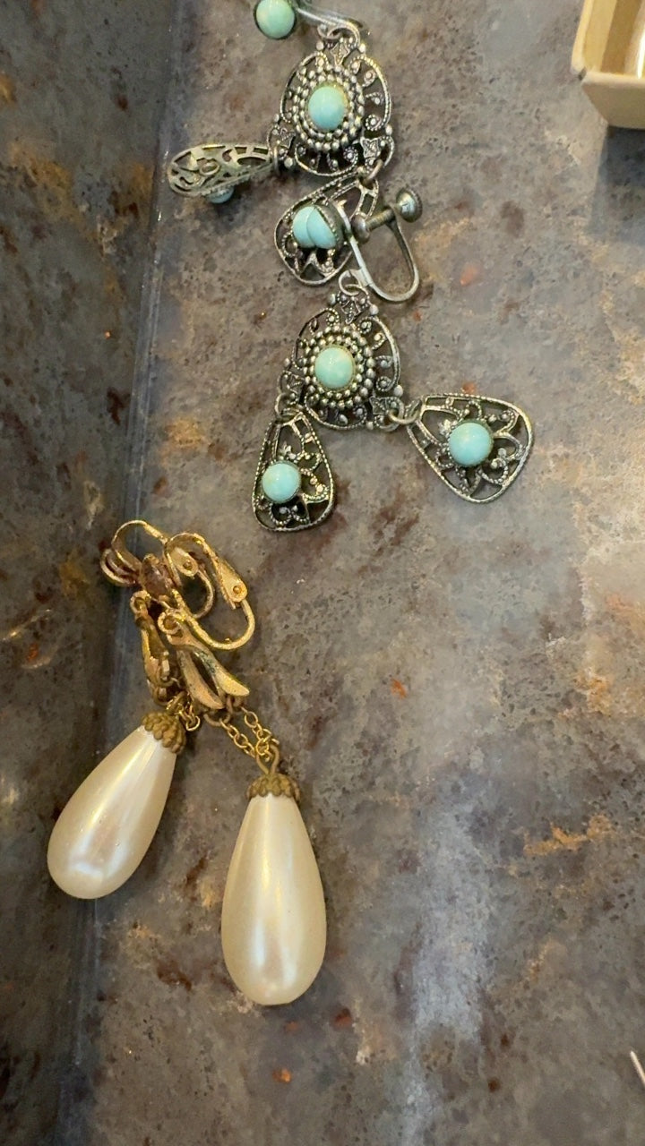 VINTAGE Clip On Earrings