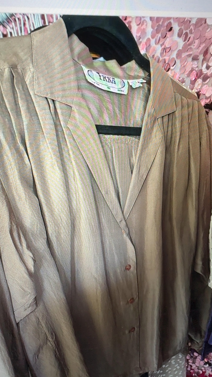 VINTAGE Irka Silk Shirt / Size: M