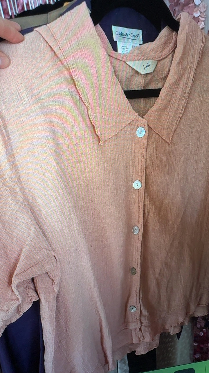 J. Jill Linen Button Up Shirt / Size: M