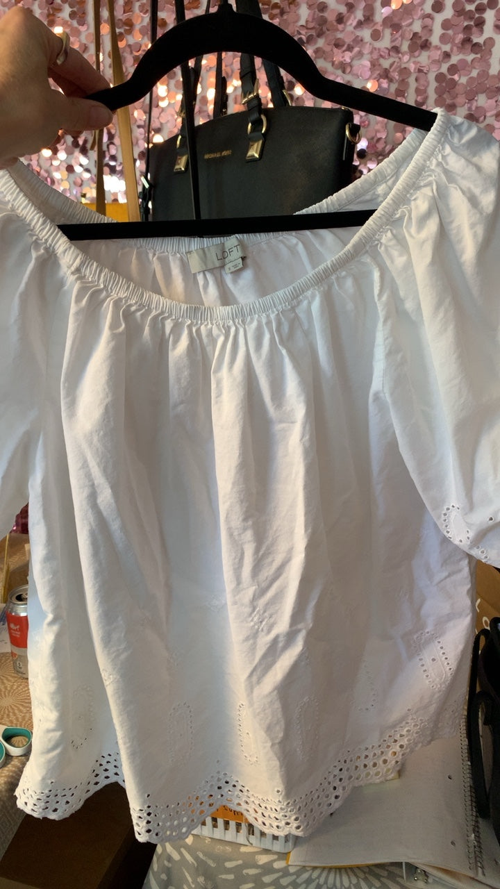 LOFT Eyelet shirt / Size: S