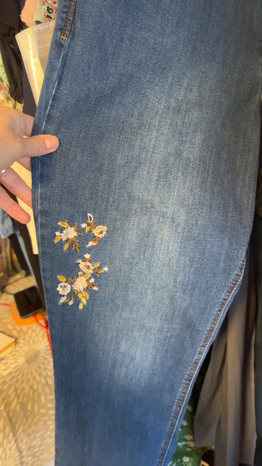 Democracy Embroidered Jeans / Size: 12/L