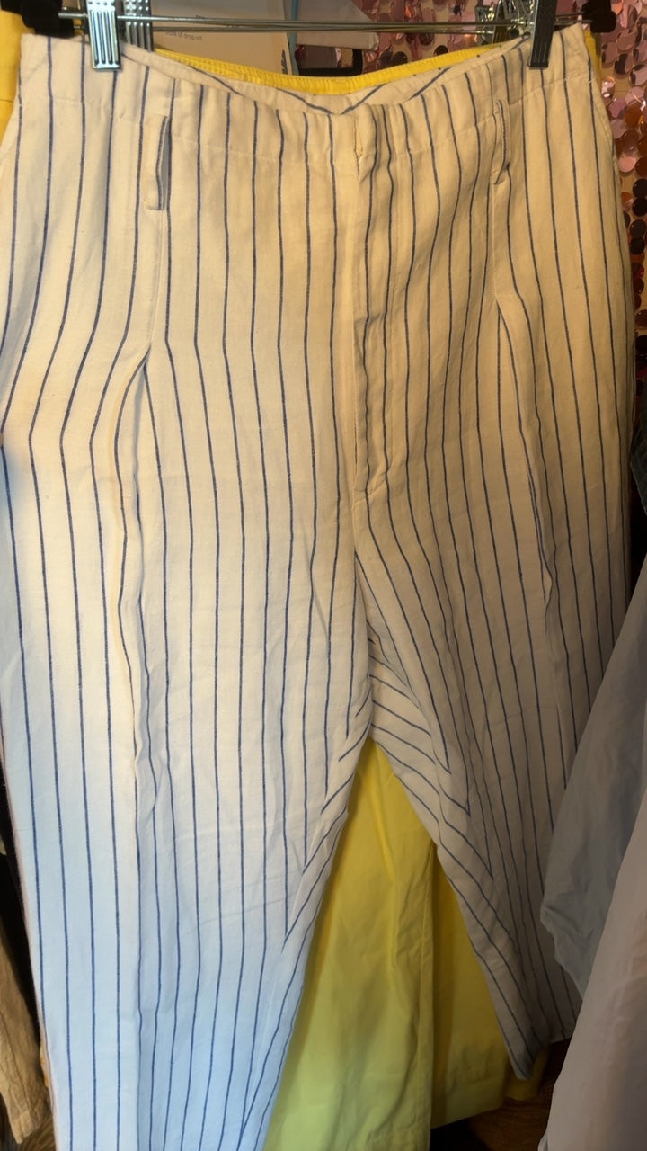 Linen Striped Pants / Size: L