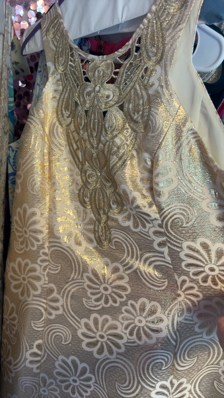Lilly Pulitzer Metallic Gold Dress / Size: 8/M