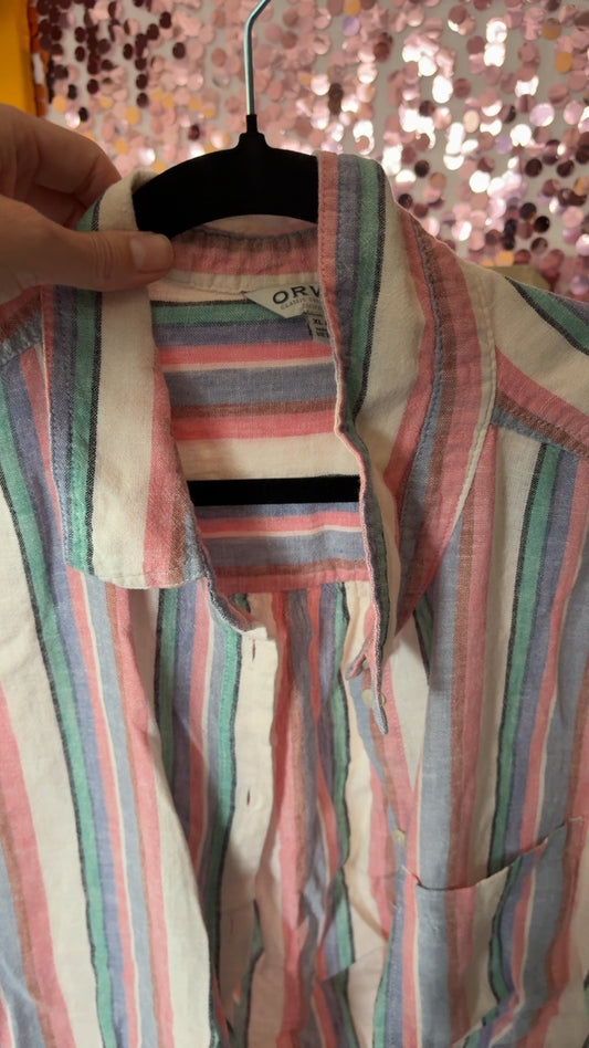 Orvis Button Up Striped Shirt / Size: XL