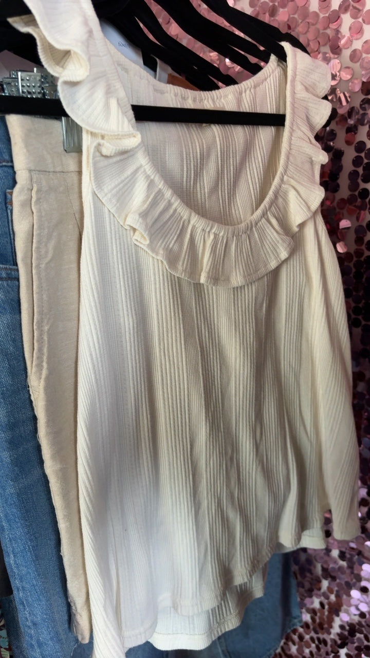 Madewell Ruffle Top Tank / Size: XS