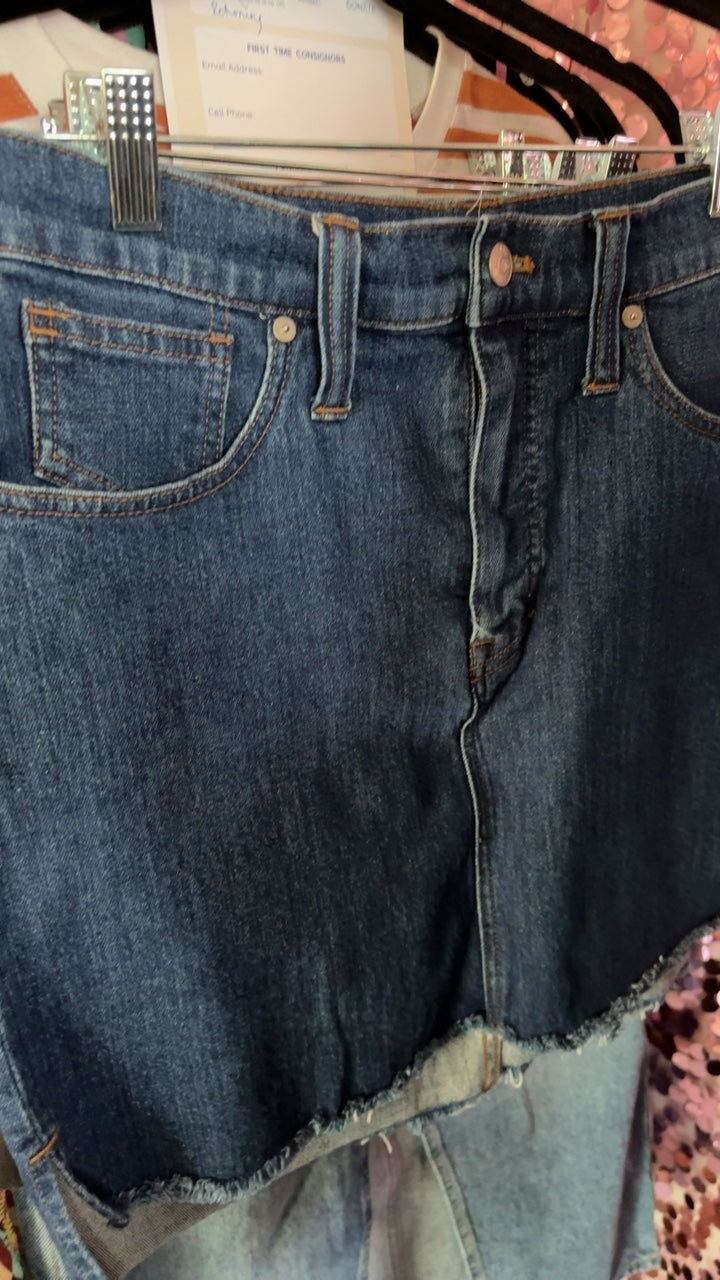 Madewell Mini Jean Skirt in Dark Wash / Size: 28/6/S