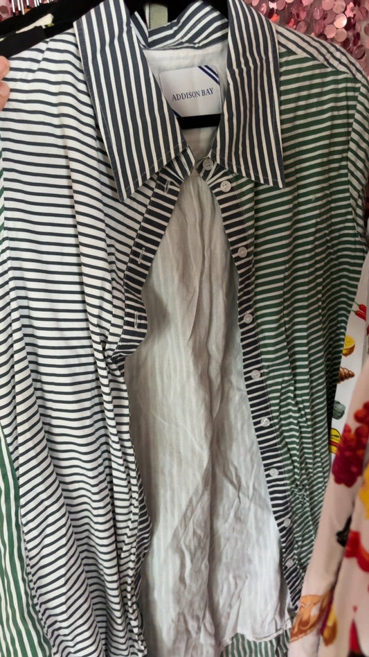 Addison Bay Striped Shirt Dress / Size: XL