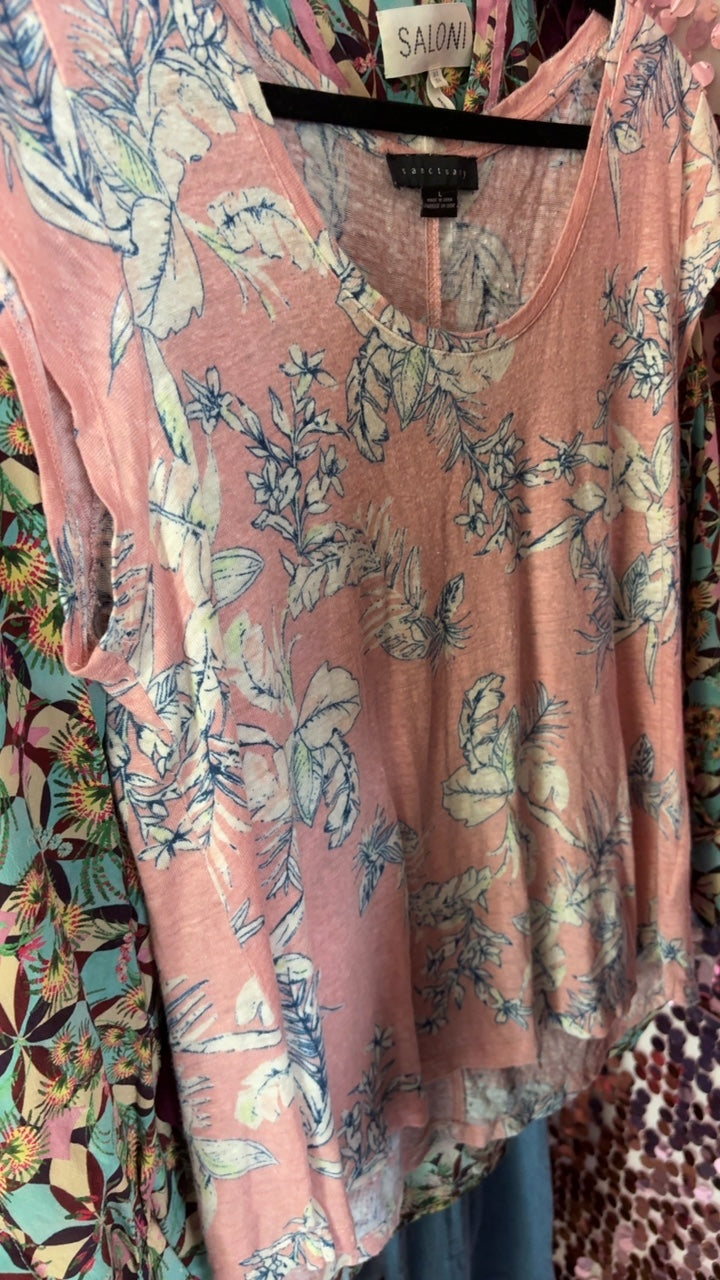 Sanctuary Floral Print Shirt / Size: L