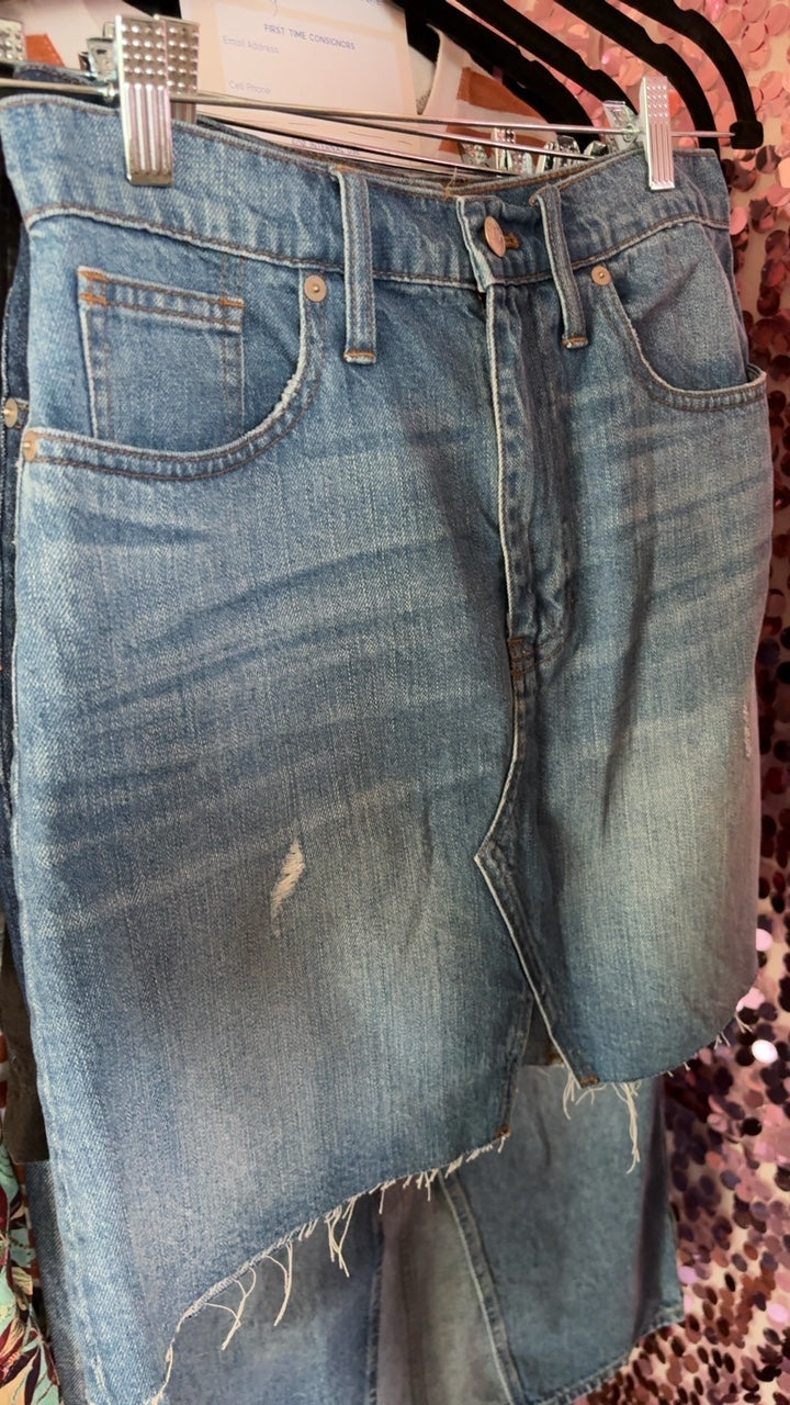 Madewell Jean Assymetric Skirt / Size: 28/6/S