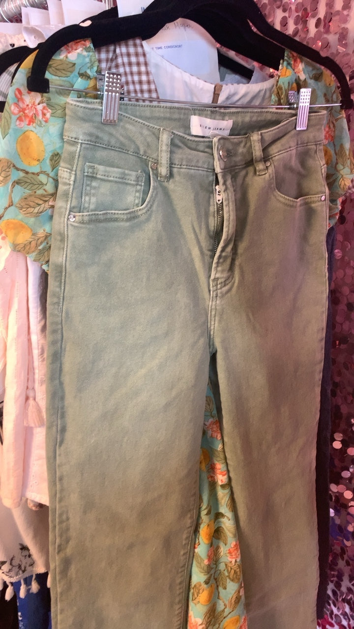Risen Green Jeans Pants / Size: 27/S/4