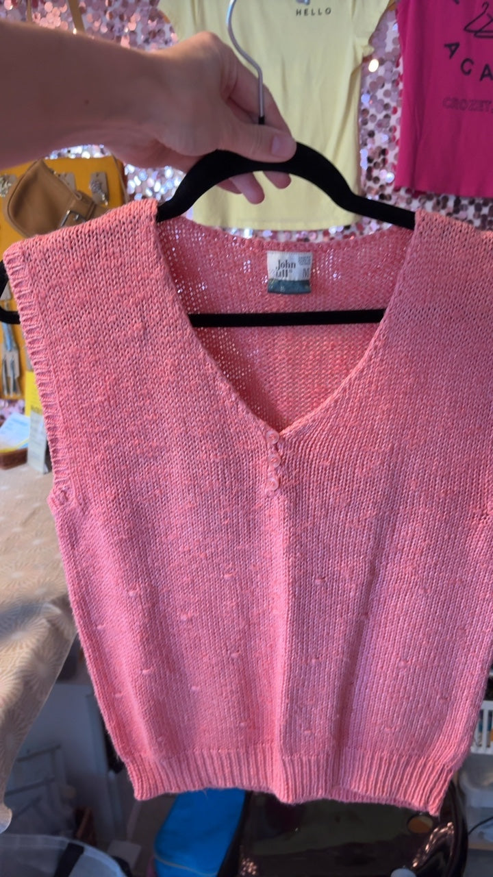 VINTAGE John Bull Knit Sleeveless Top / Size: M