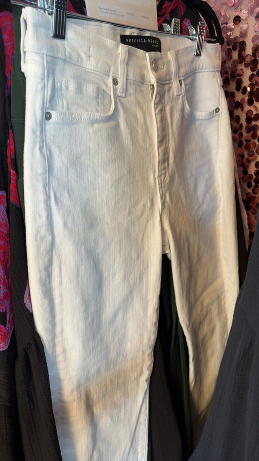 Veronica Beard White Denim Jeans / Size: 29/8/M