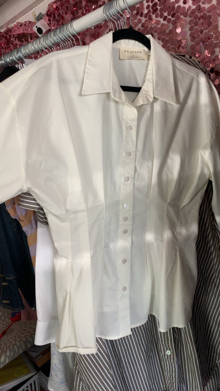 Exquise pleated Blouse / Size: M