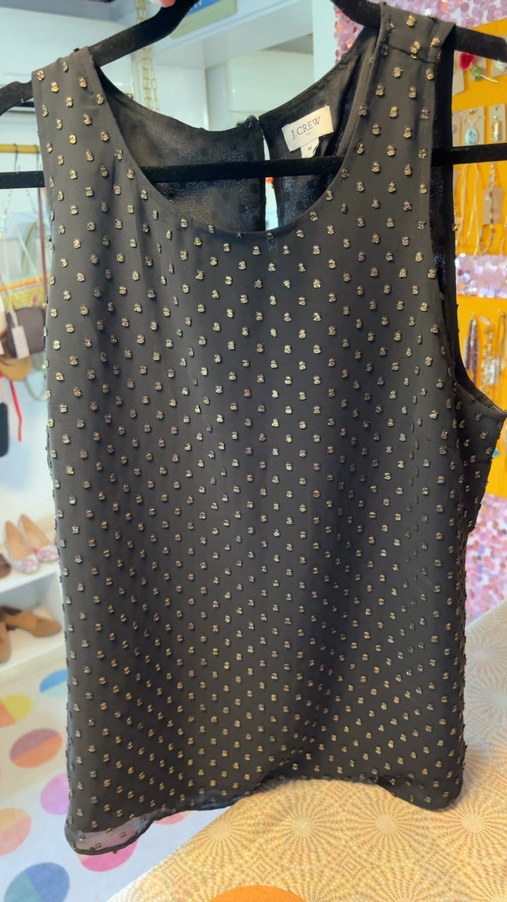 J.Crew Clipped Dot Tank / Size: M