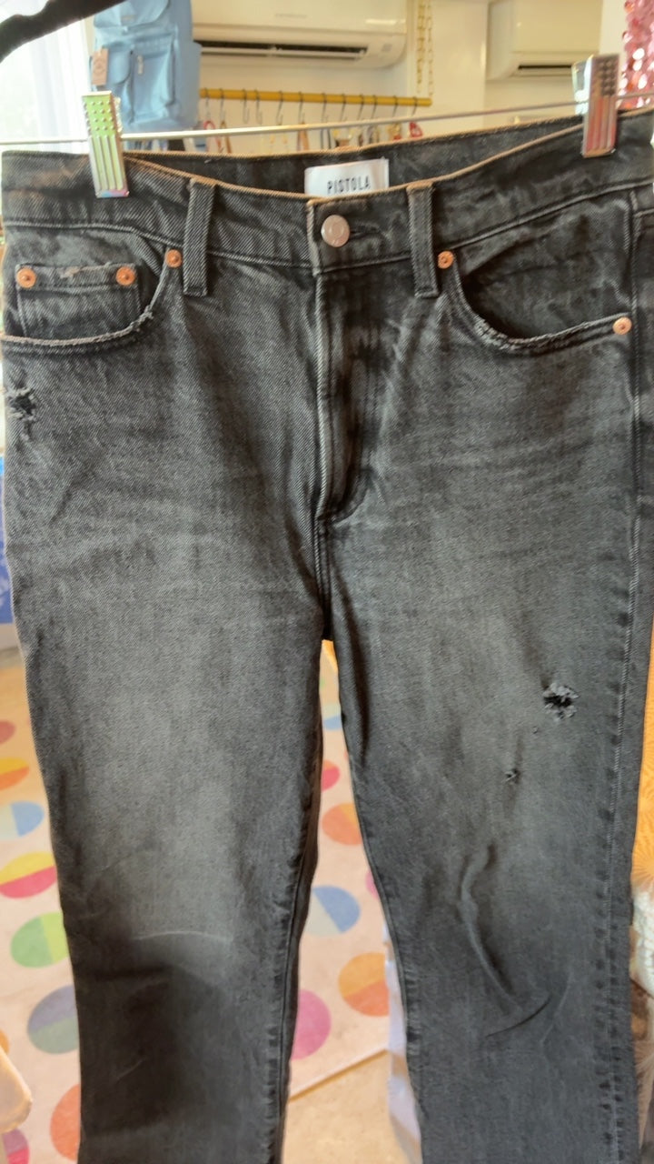 Pistola Distressed Jeans in Black / Size: 26/2/XS