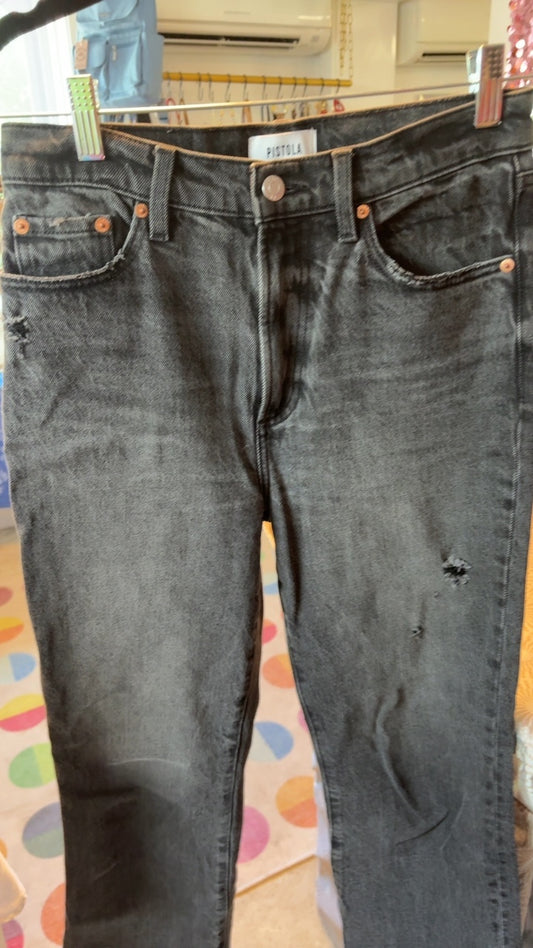Pistola Distressed Jeans in Black / Size: 26/2/XS