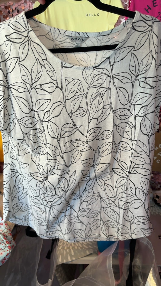 Orvis Leaf Print Shirt / Size: M