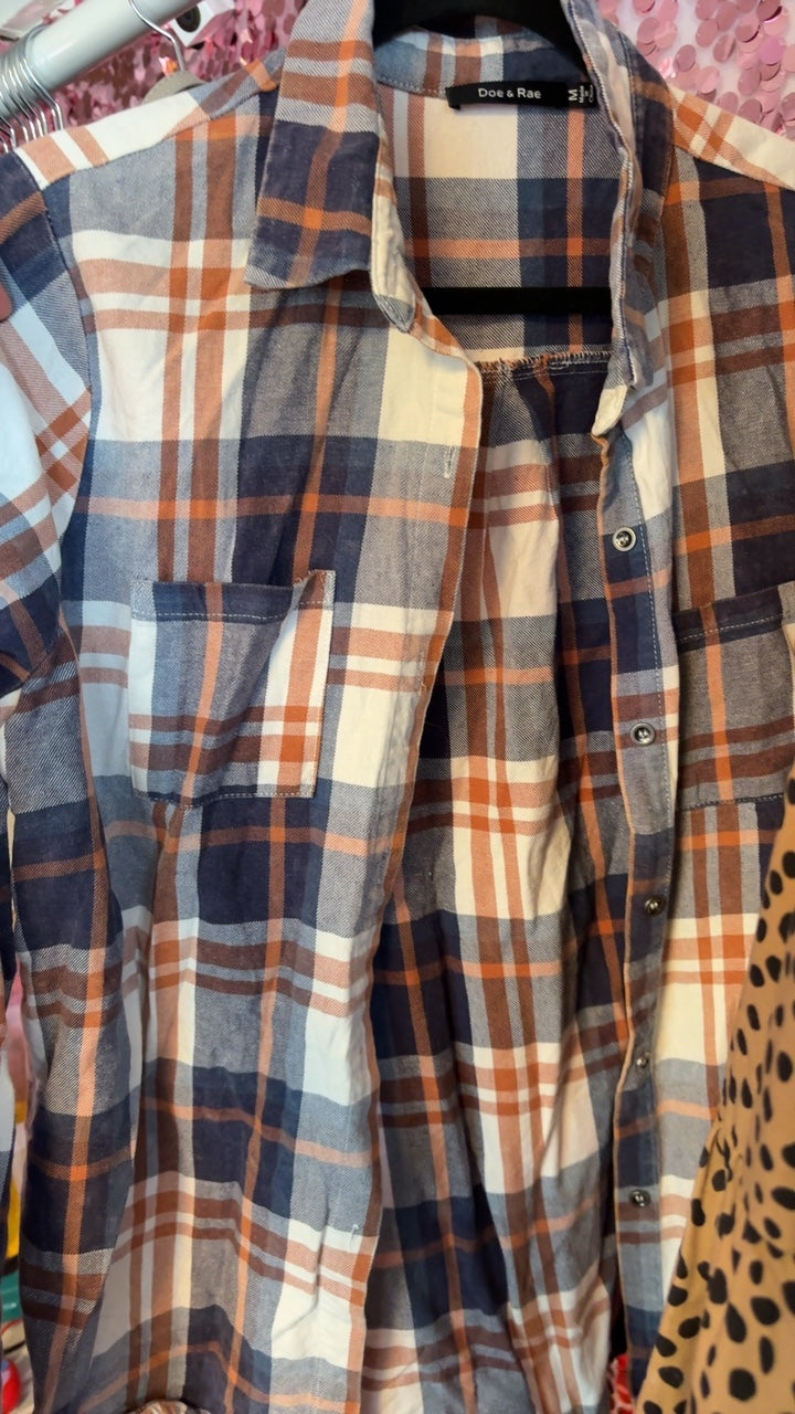Doe & Rae Plaid Shirt / Size: M