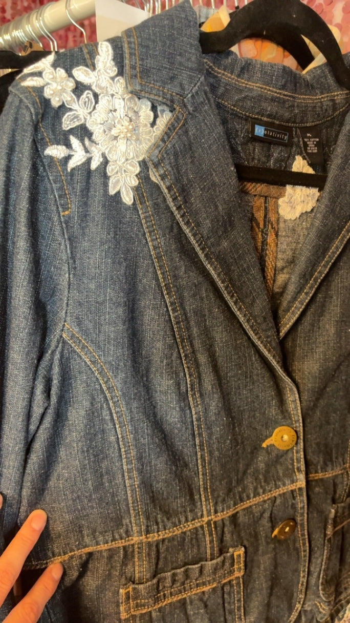 Creations by Judy Huddart Jean Jacket / Size: PL