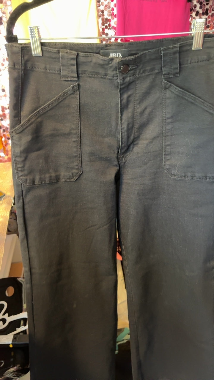 Just Black Denim Stretch Wide Legged Pants / Size: 31/12/L