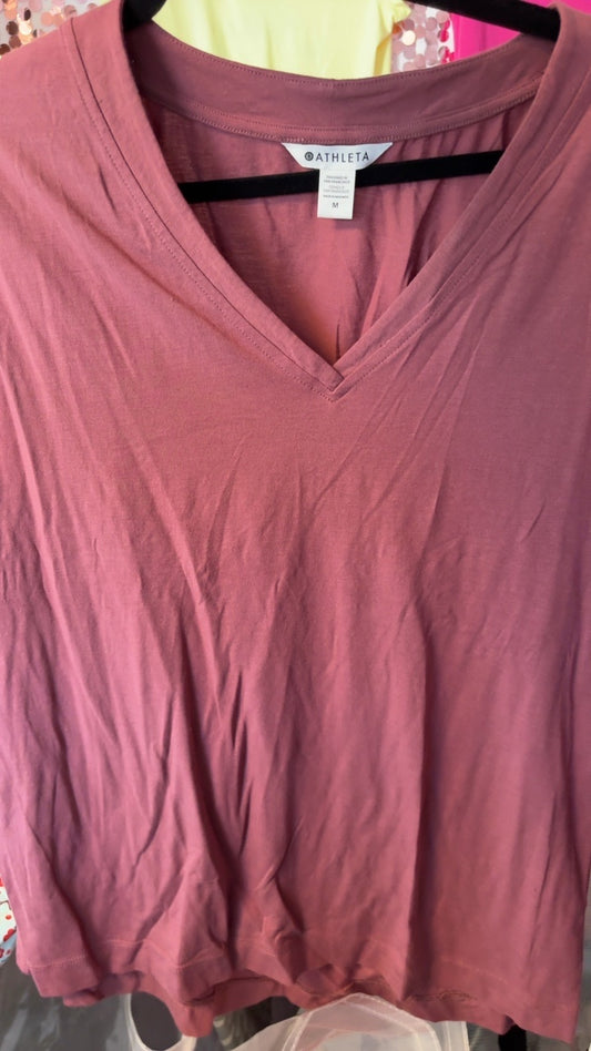 Athleta V Neck Shirt in Maeve / Size: M