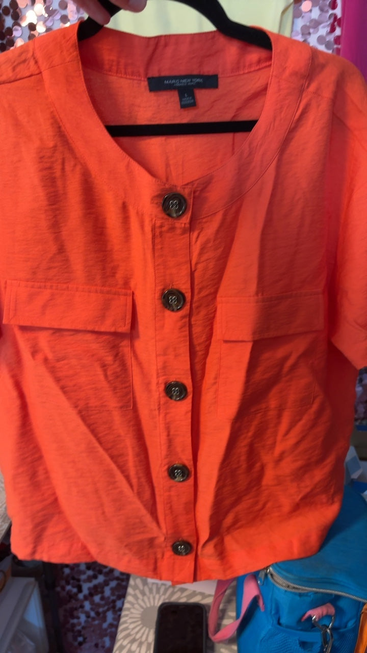 Marc New York Big Button Shirt / Size: L