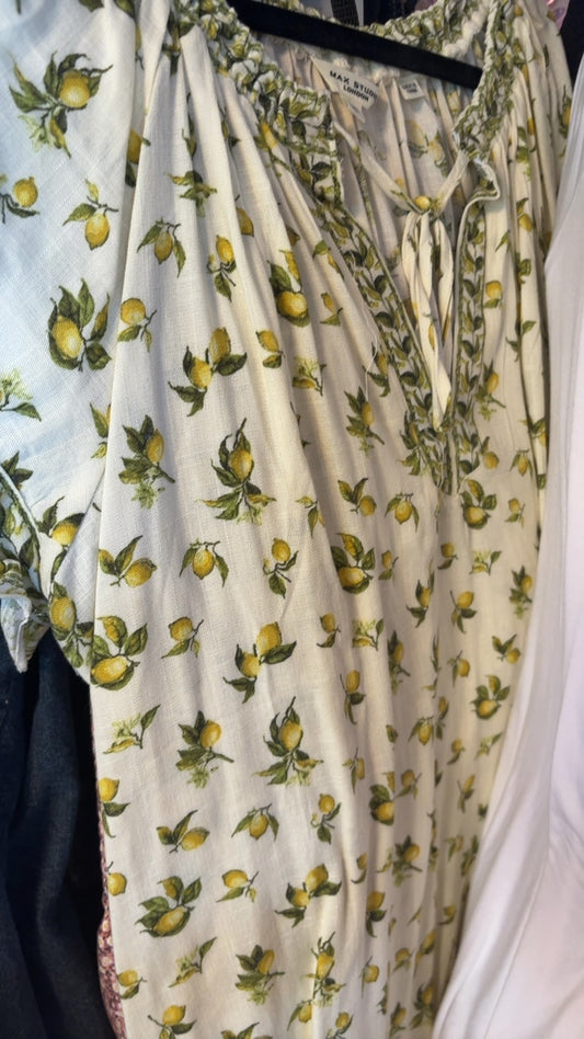 Max Studio Lemon Shirt / Size: XL