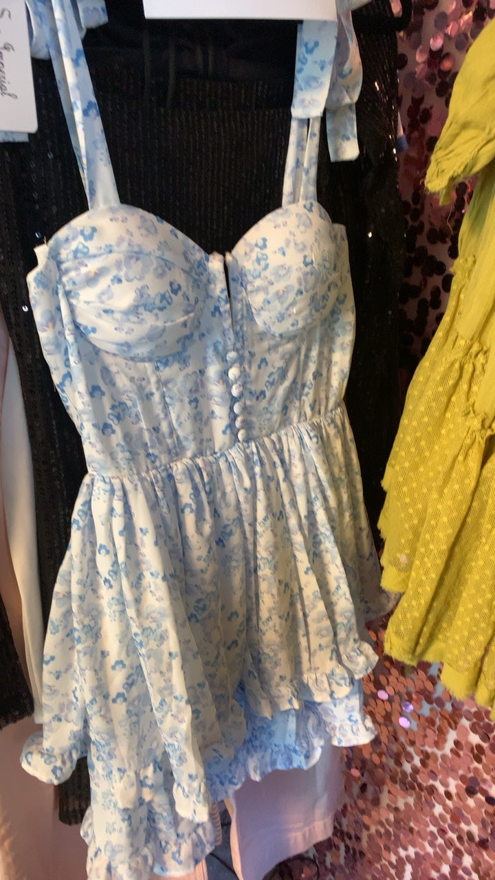 Sun Imperial Blue & White Dress / Size: S