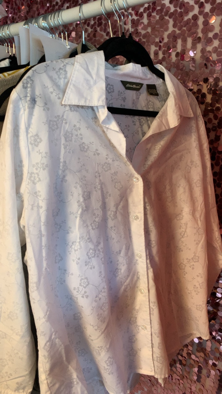 Eddie Bauer Flower Shirt / Size: XL