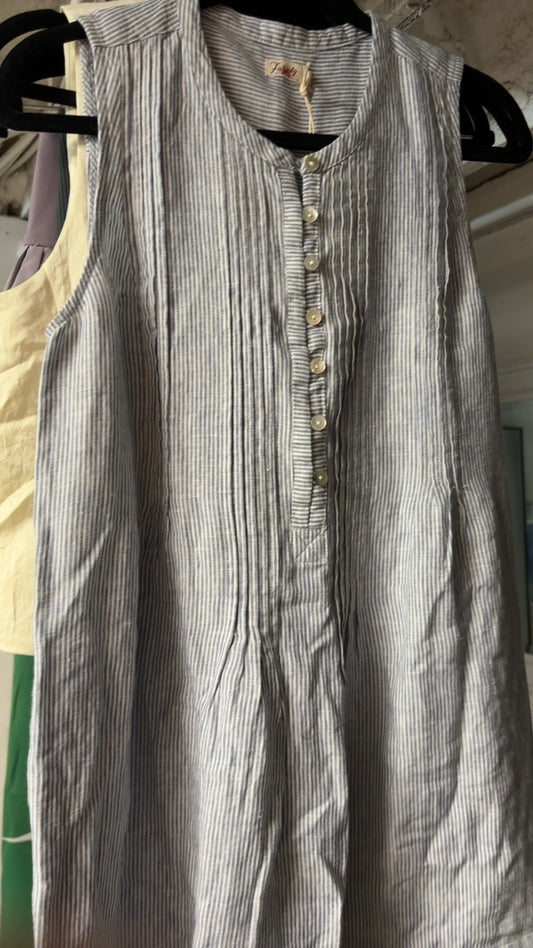 Faherty Sleeveless Linen Dress NWT / Size: S