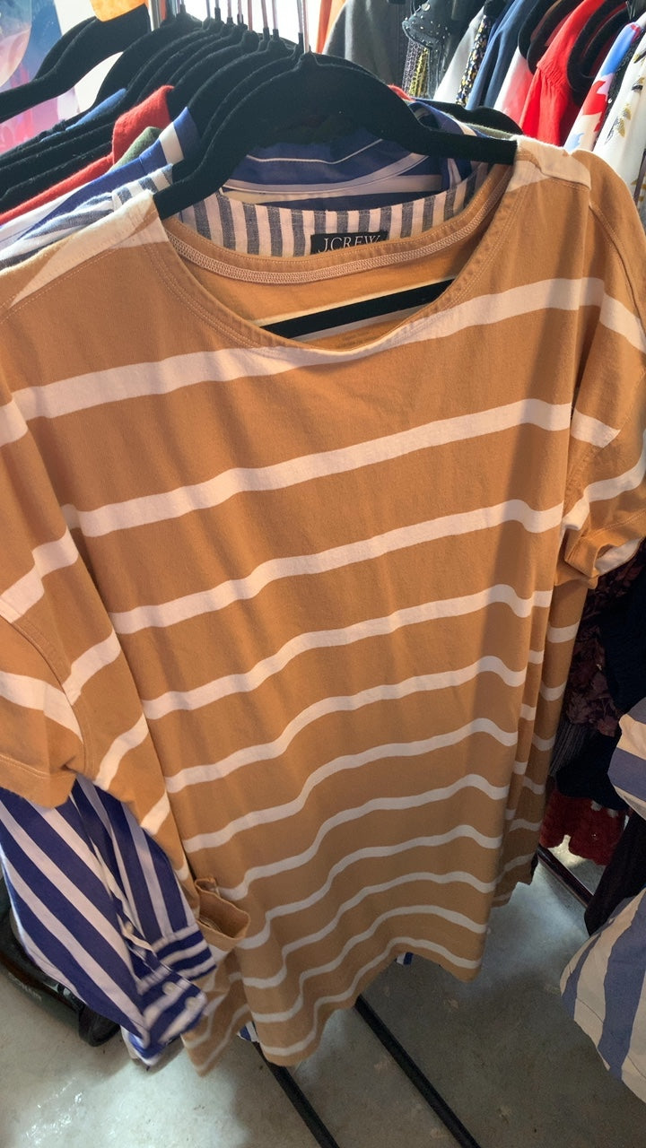Everlane Stripped Tan Dress / Size: XL