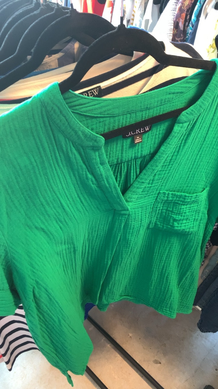 JCREW Green Shirt / Size: XL