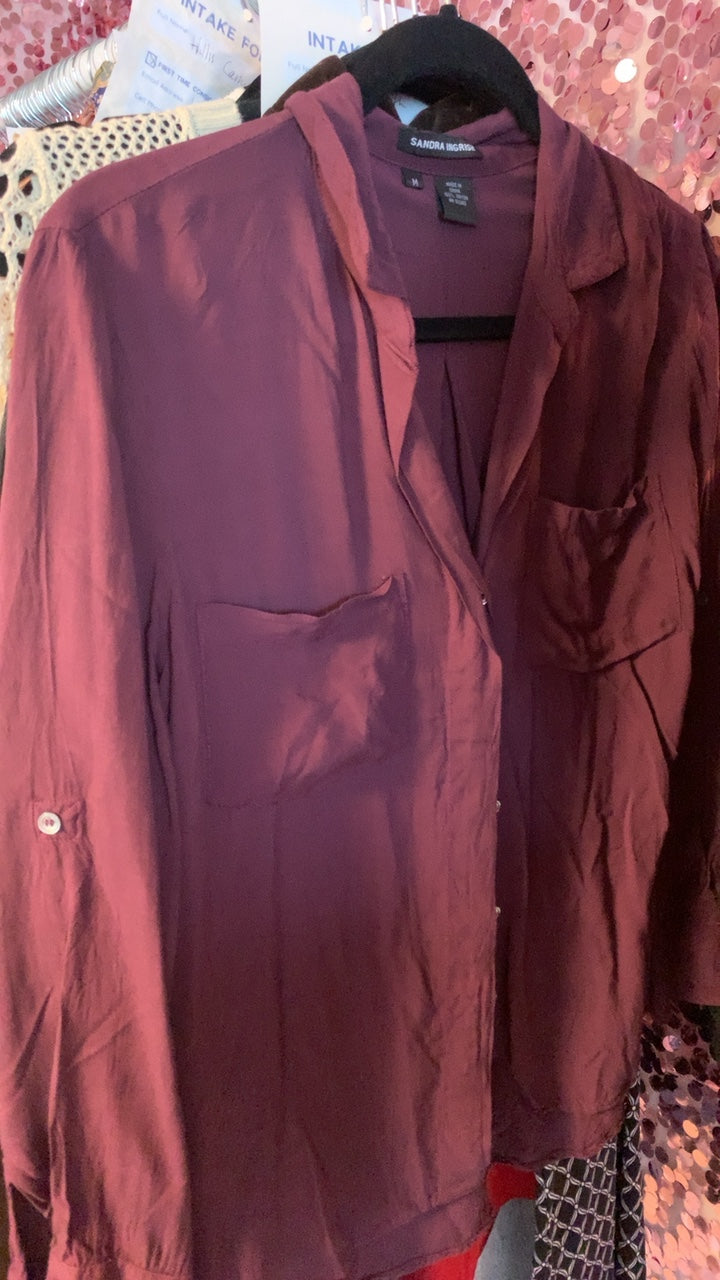Sandra Ingrish Purple Shirt / Size: M