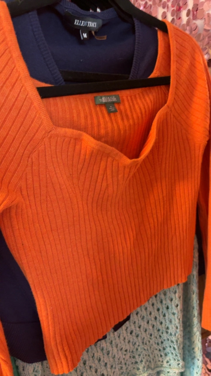 Wild Fable Crop Orange Sweater / Size: M