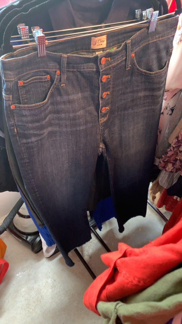 J.Crew Front Button Jeans / Size: 32/14/L