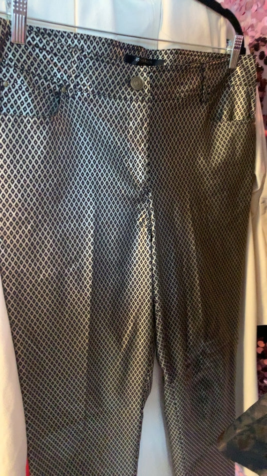 89th & Madison Black & Gold Pants / Size: 14/L