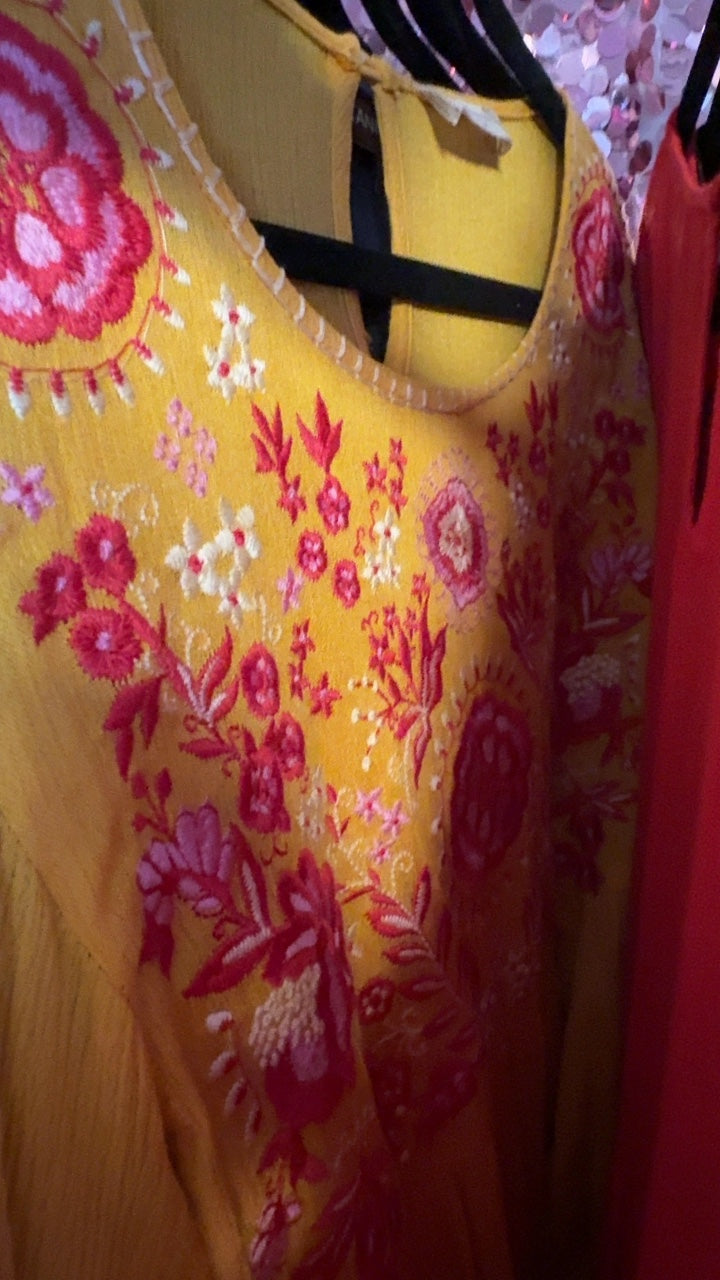 Altard State Embroidered Shirt in Yellow / Size: M